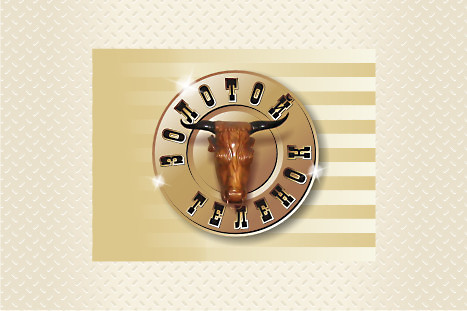 Логотип кафе "Золотой теленок"