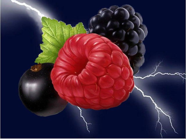 Фотошоп. Ежевика и малина со смородиной.
