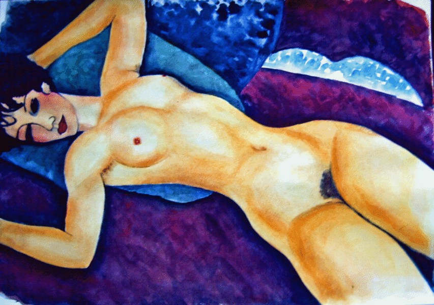 модильяни акварель