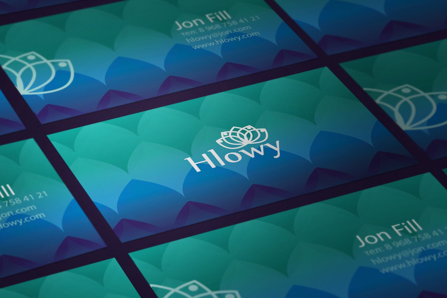 Визитка в двух цветовых решениях "Hlowy"