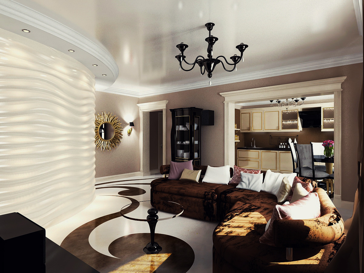 ЖК "Скайфорт". Гостиная