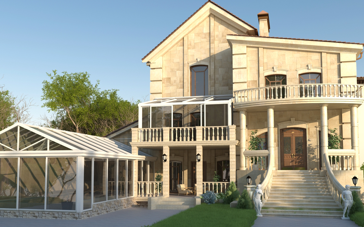 Коттедж-реставрация фасад 05