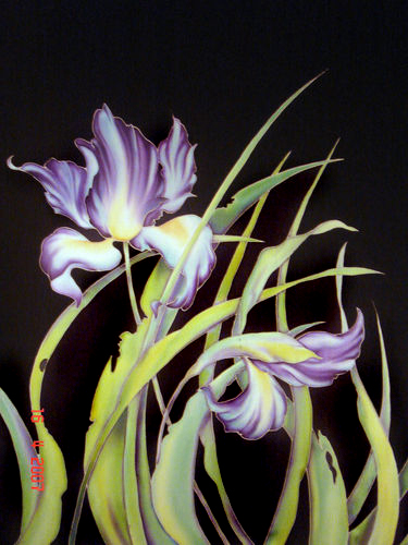 роспись ткани. шелк. холодный батик