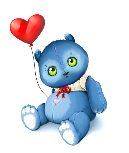 Синий мишка