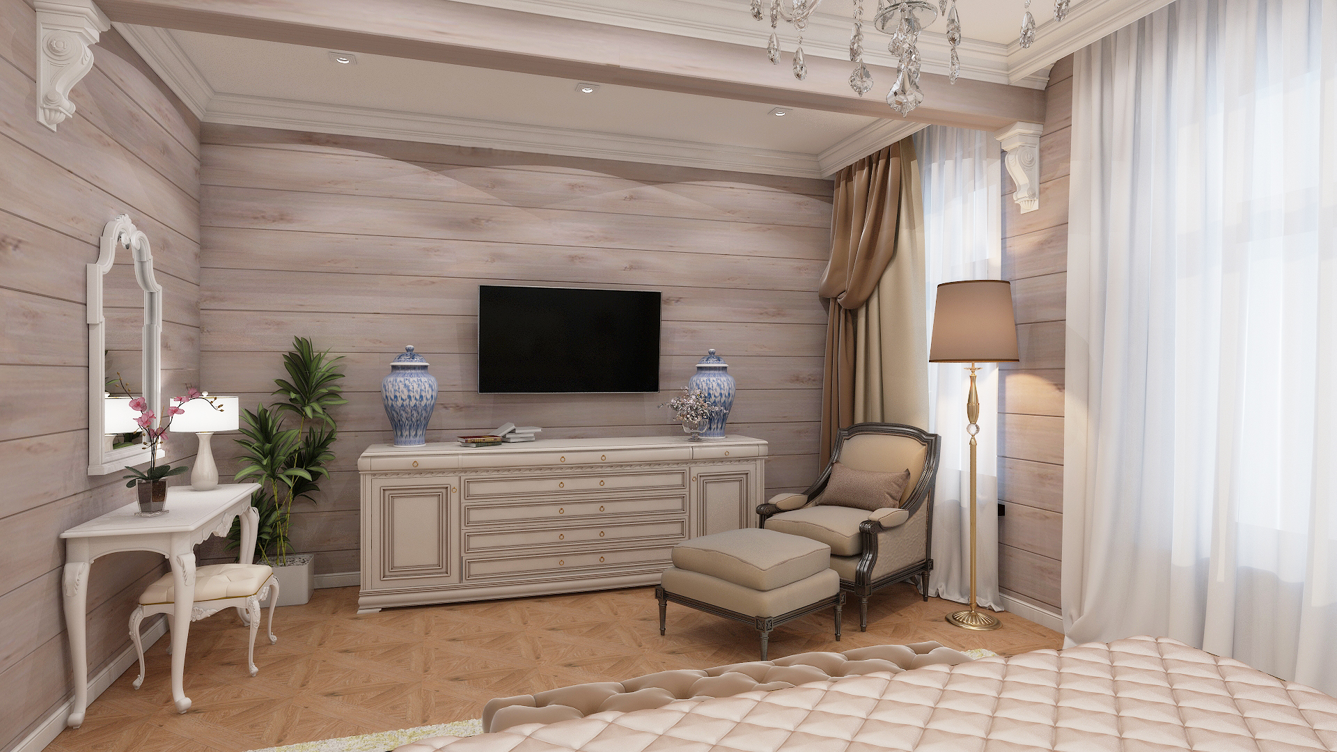 Спальня.Дом в Комарово.