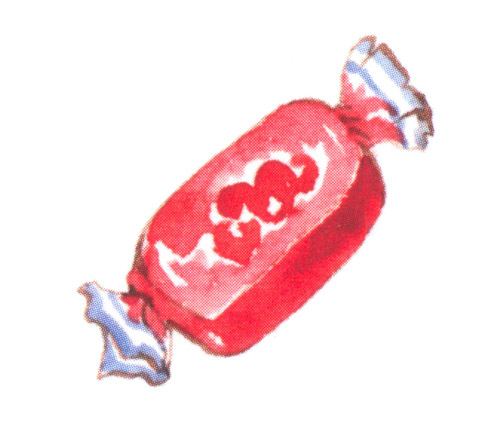 акварель "конфета"