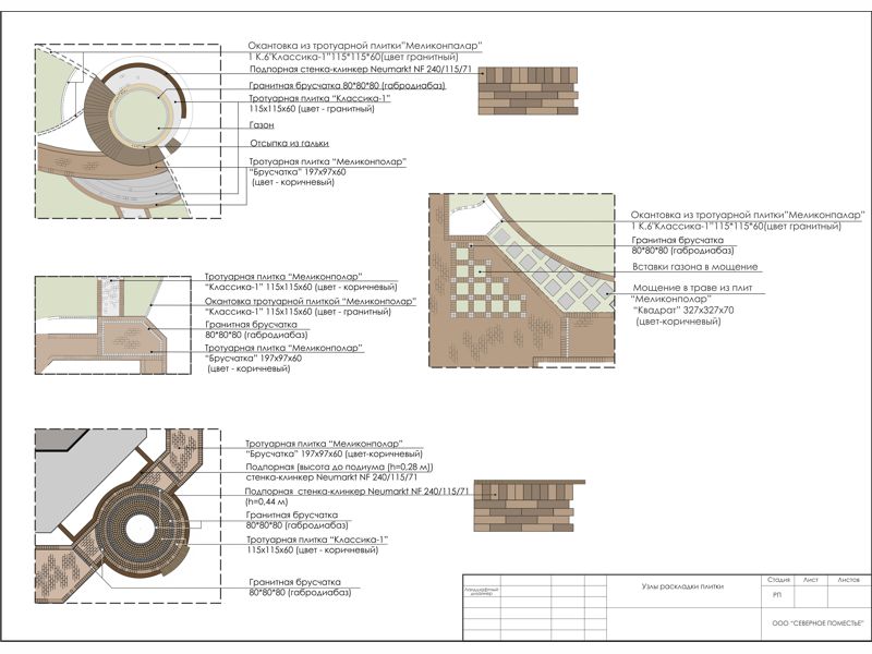 Узлы мощения, Петергоф