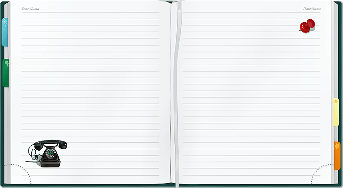 Ежедневник. Элемент дизайна сайта.