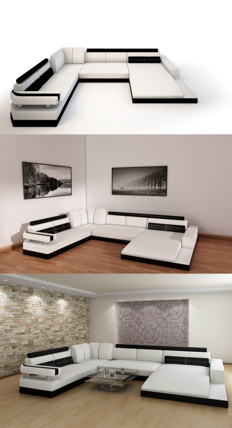 Диван (сам диван + 2 интерьера)