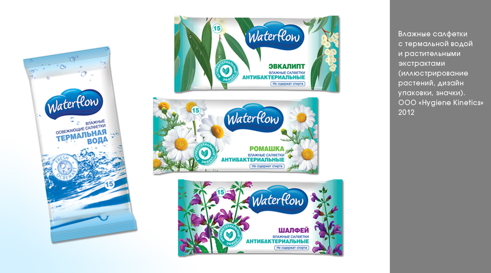 влажные салфетки ТМ "Waterflow"