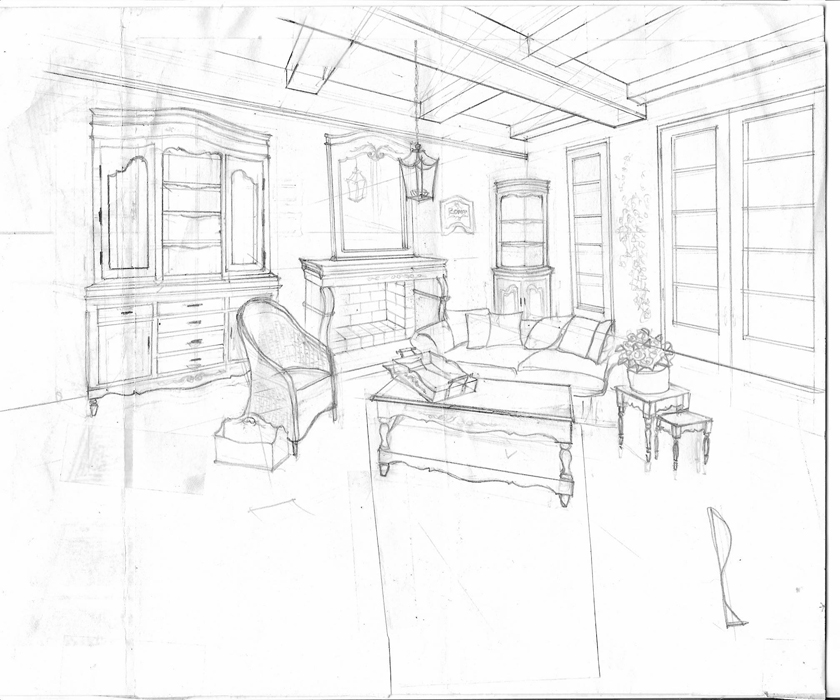 Гостинная прованс