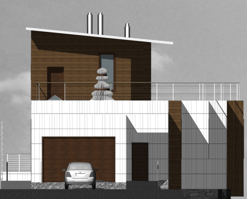 частный жилой дом "дом на столбах"