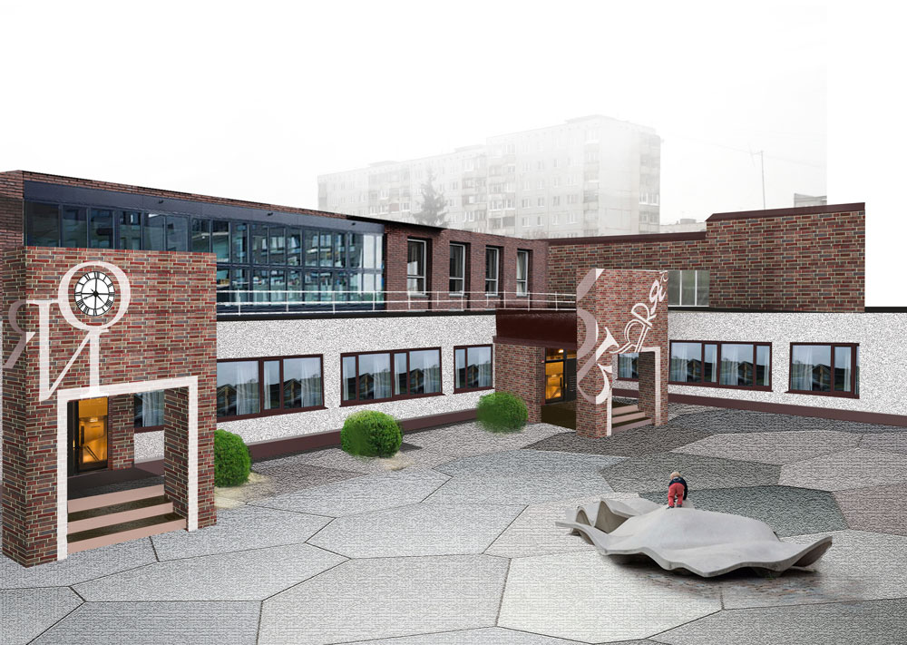 вариант эскстерьерного решения для школы "25