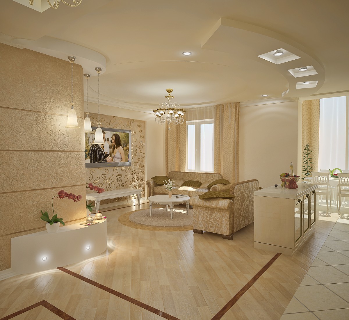 Гостиная-Кухня-Столовая