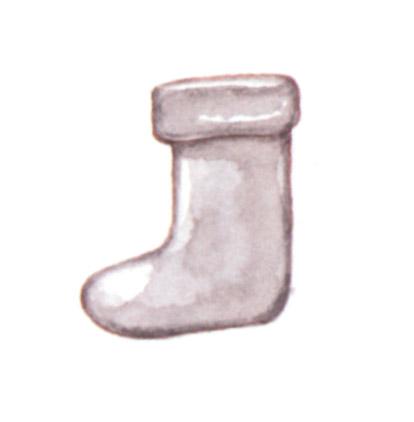 акварель "валенок"