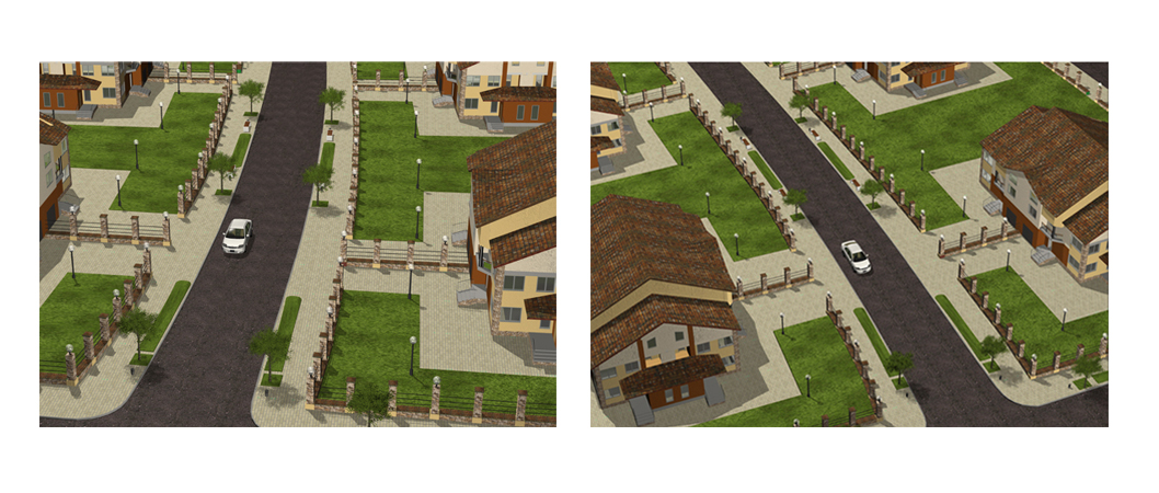 Иллюстрация на сайт. Поселок "добрый город" 3д