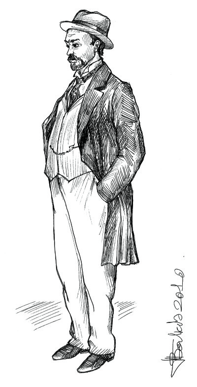 Эскиз иилюстрации к роману "Аргентинец"