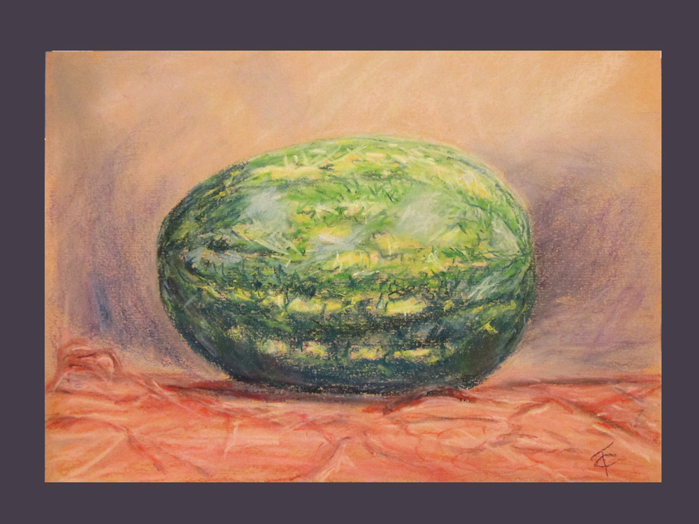 Арбуз (пастель)