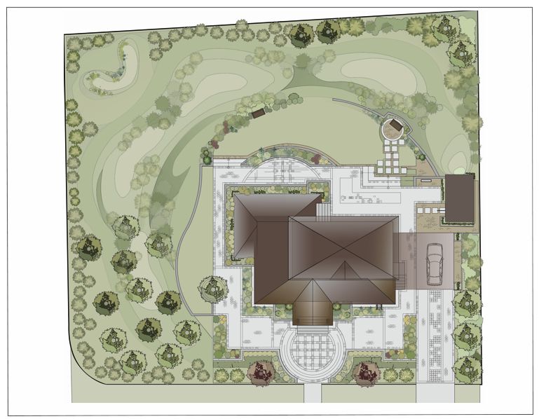 Ландшафтный дизайн участка, пос. Пеннаты