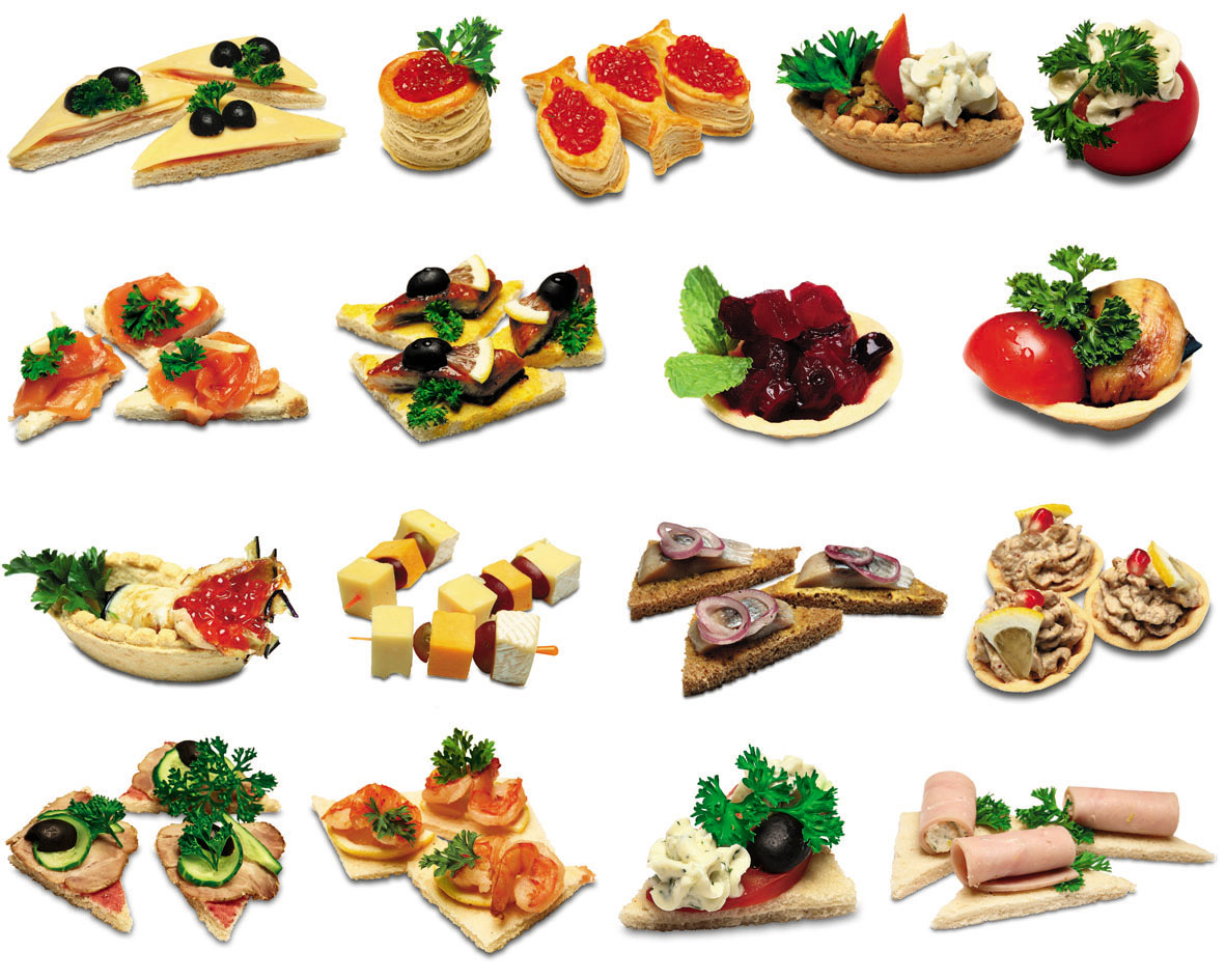 ретушь серии канапе