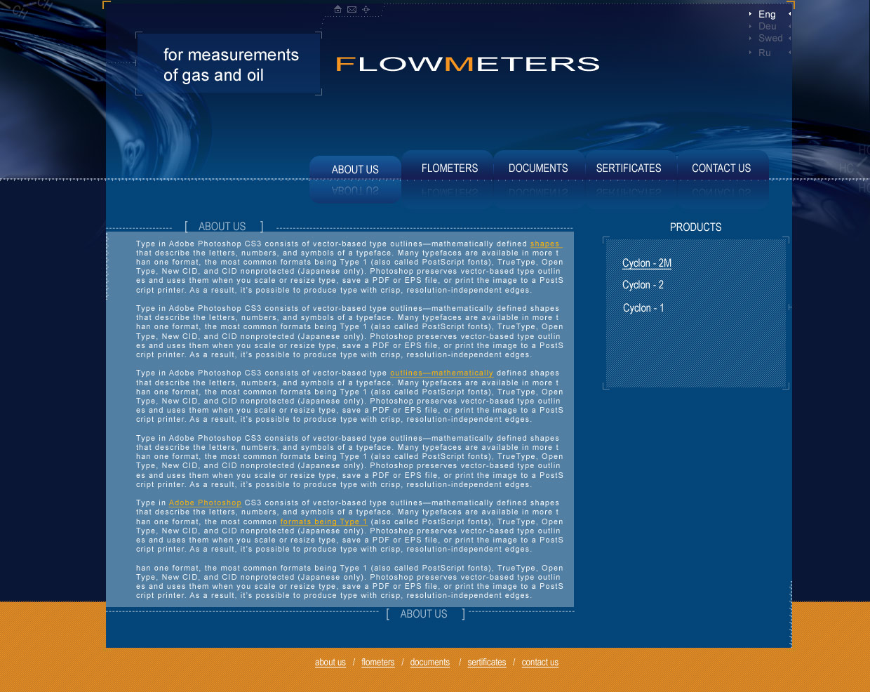 Сайт производителя счётчиков для жидкостей и газов