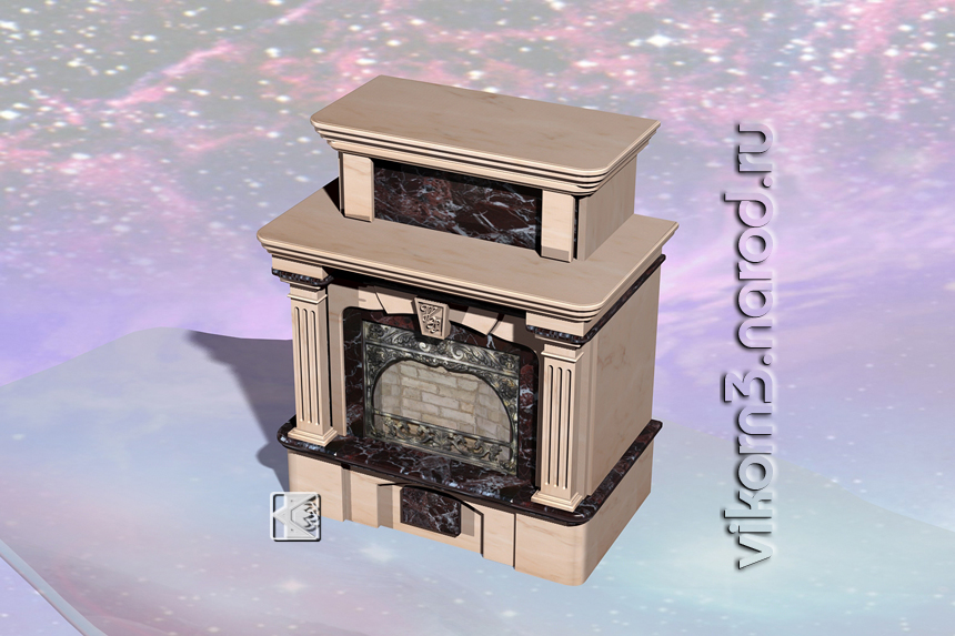 Макет электрокамина