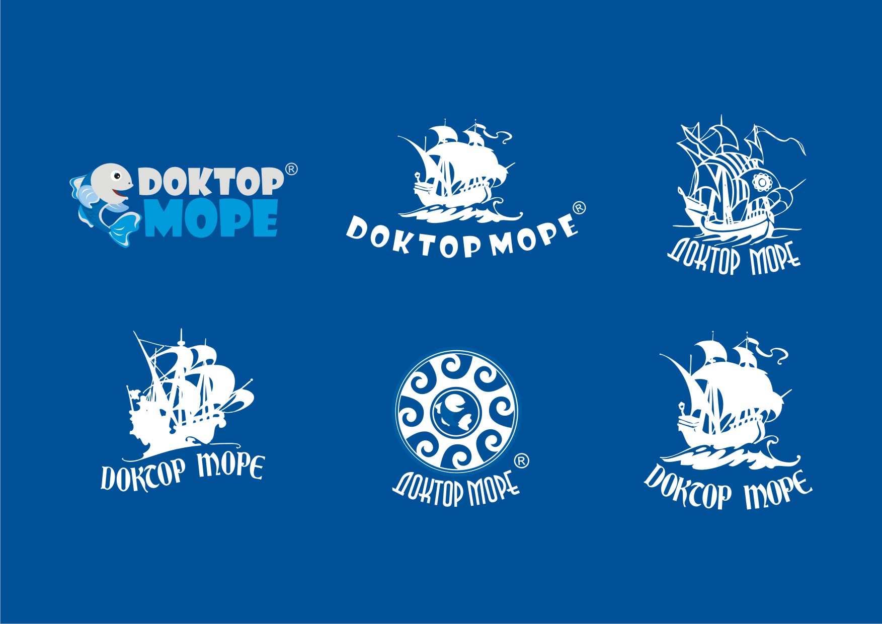 Логотип для продуктовой компании "Доктор море"