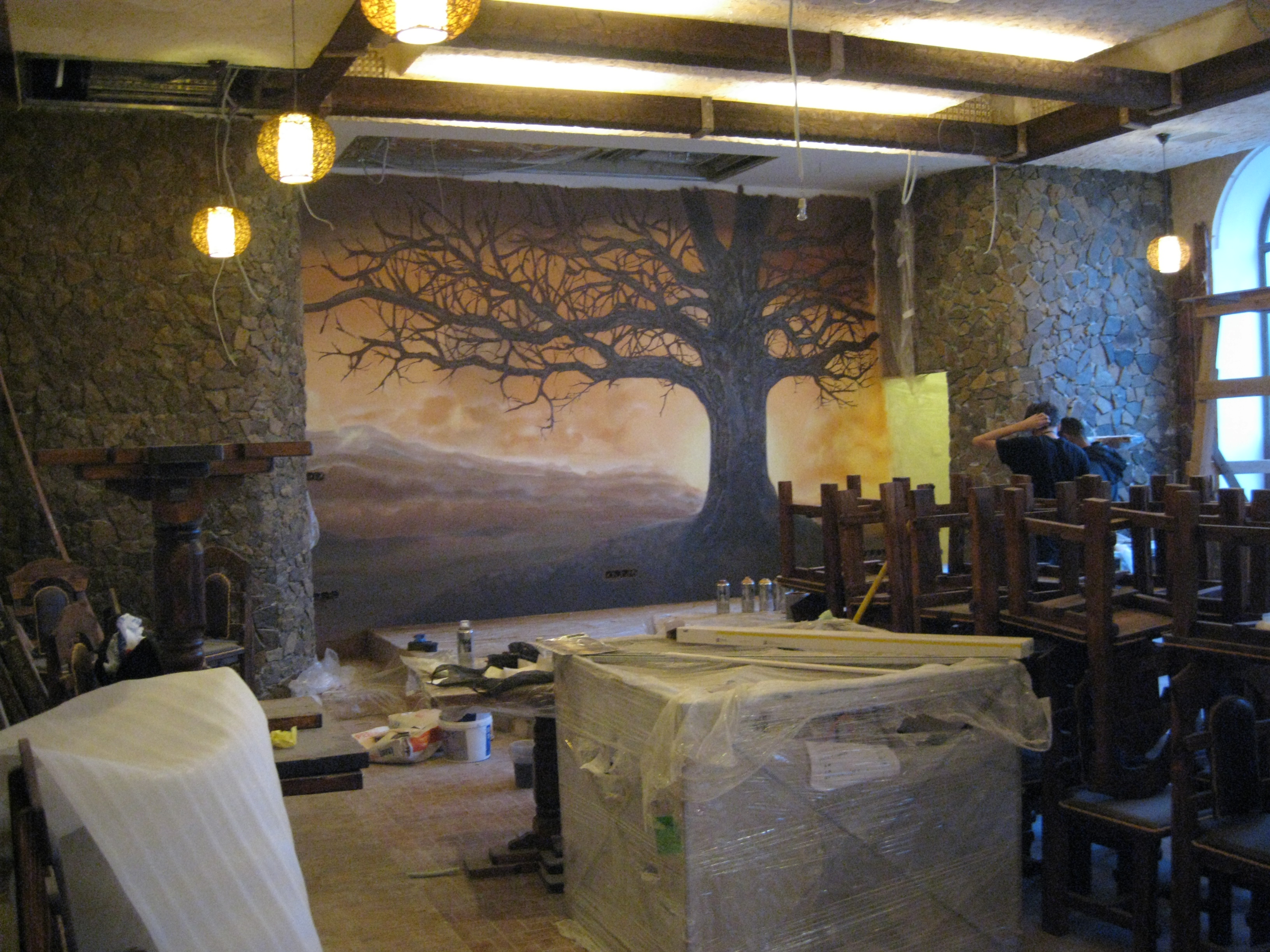 Декоративное панно. Ресторан "Лесная сказка"