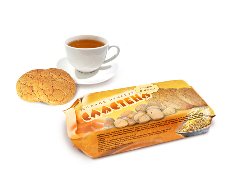 Дизайн упаковки для печенья "Сластена"