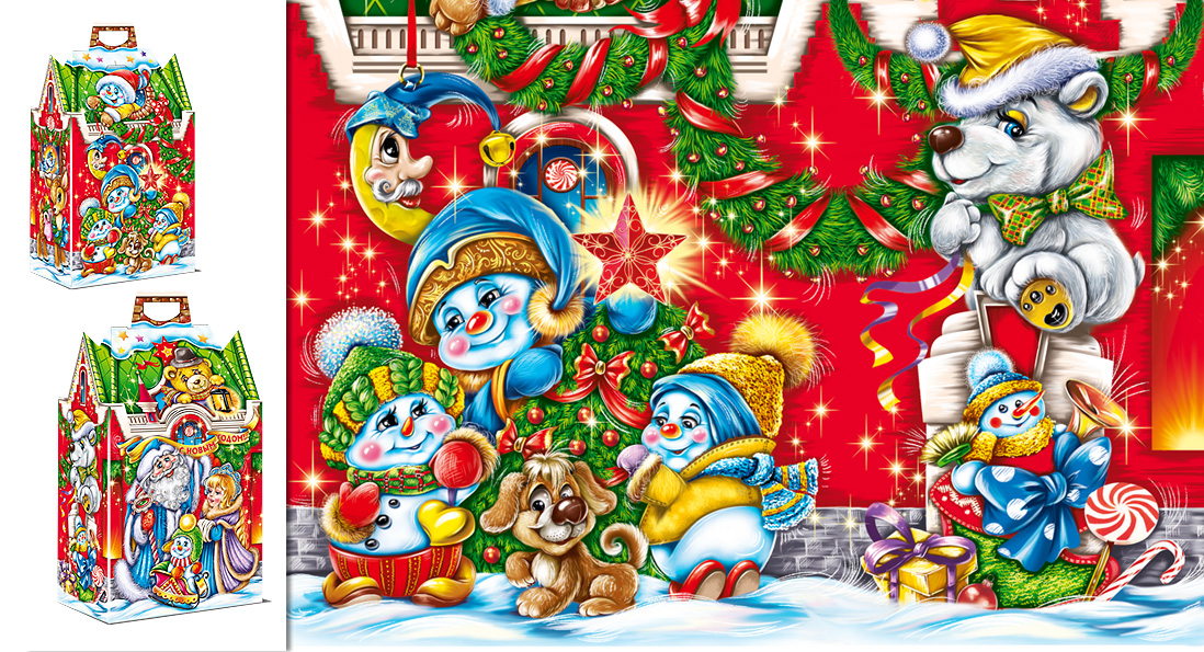 новогодняя упаковка Замок (2)