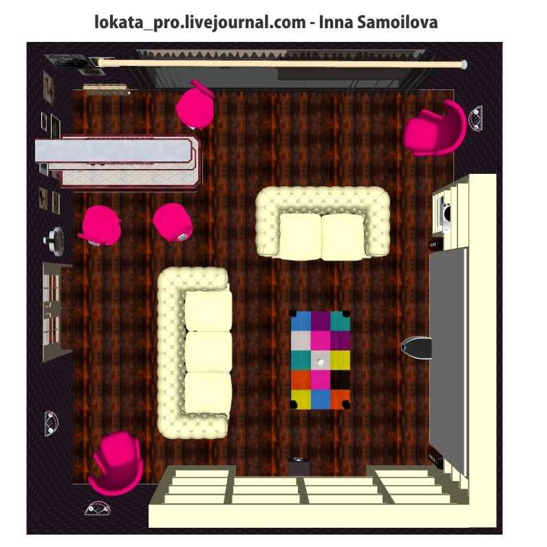 Гостиная с домашним кинотеатром