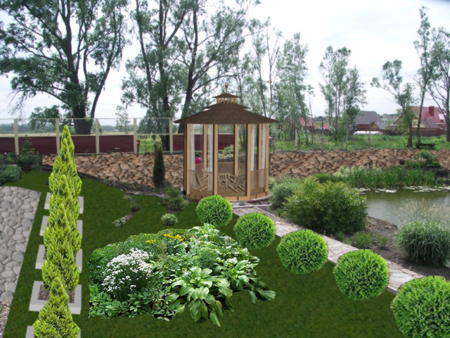 возле водоема