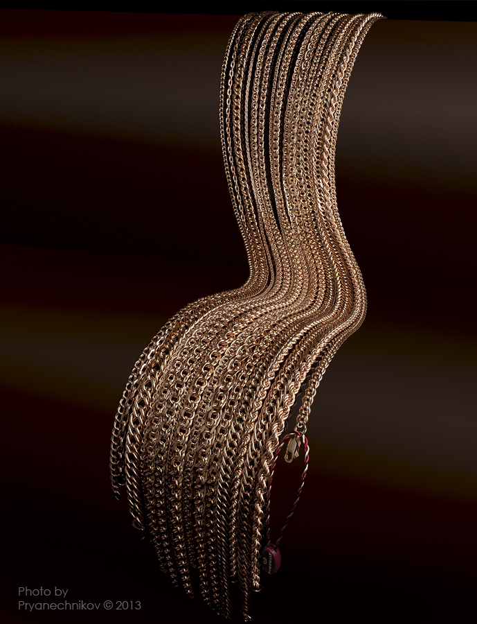 Фото ювелирных изделий из золота. Цепи. Diamond Jewellery. Постер.