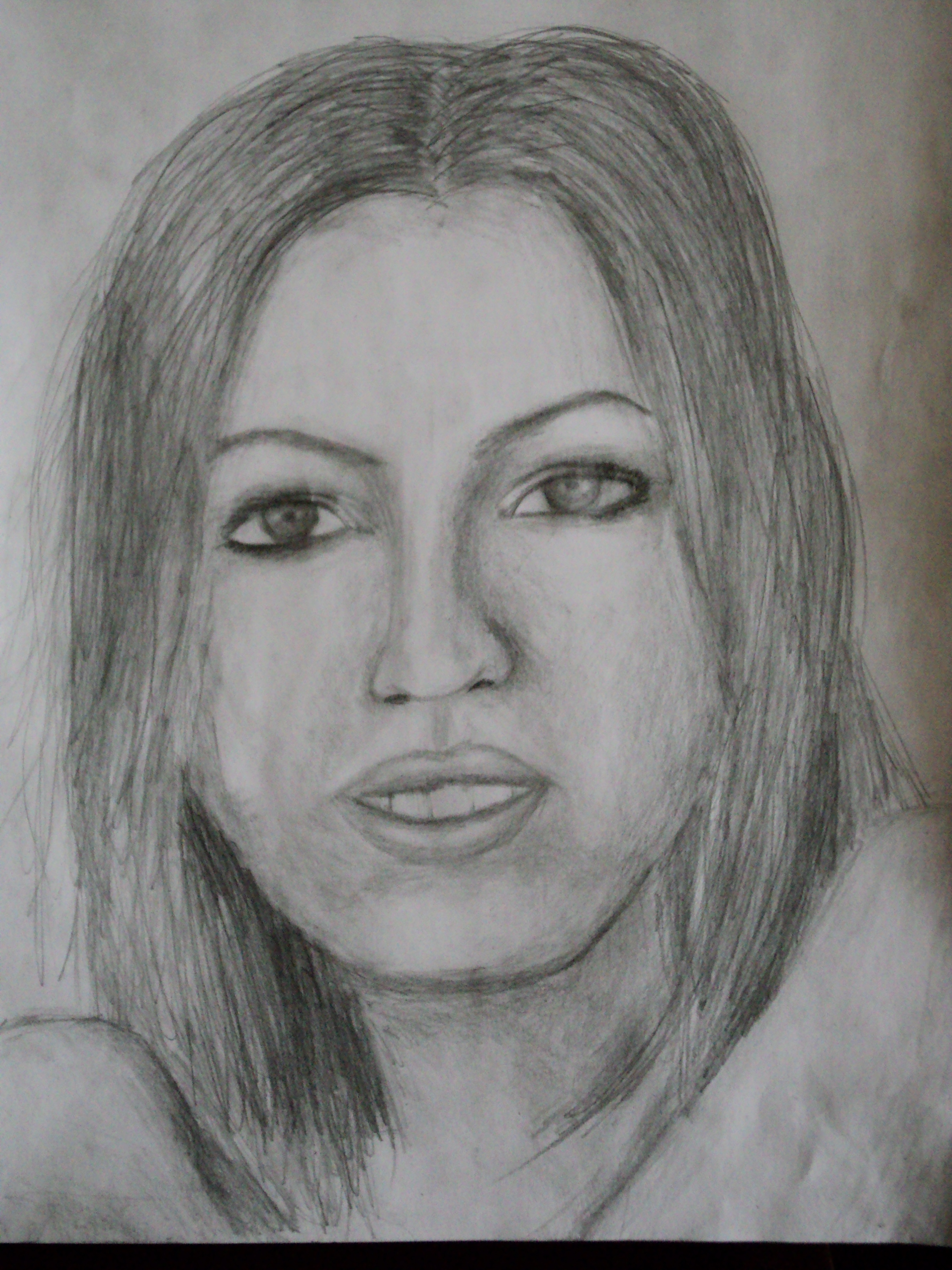 Одна известаная фотомодель(карандаш, бумага 65г/м2)