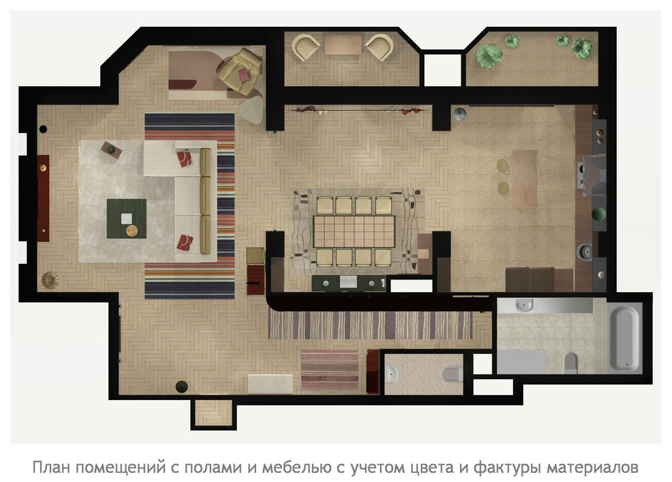План части помещений квартиры