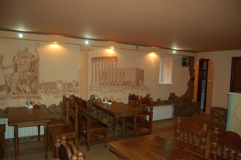 Роспись стен в кафе