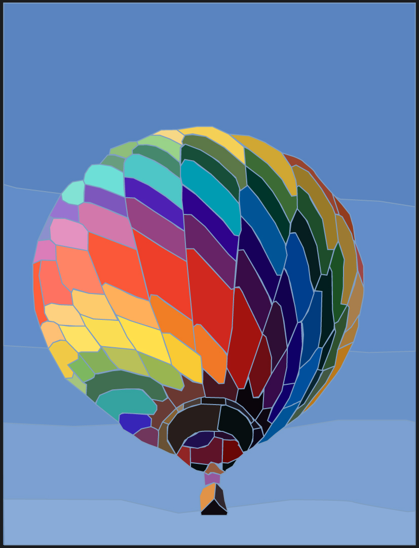 Витраж "Воздушный шар"