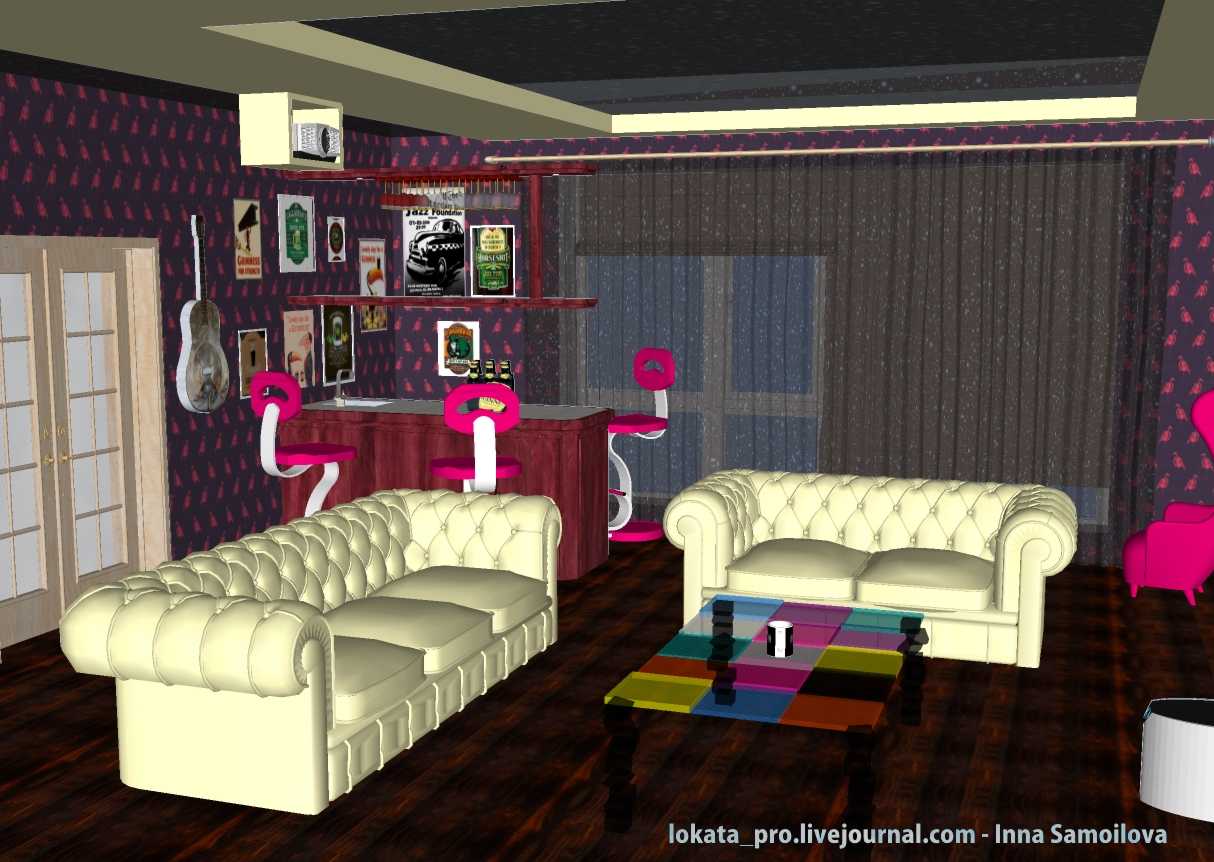 Гостиная с домашним кинотеатром