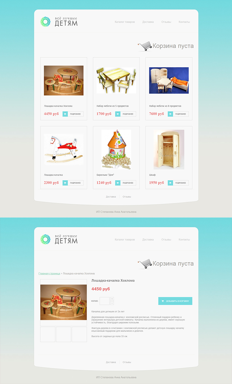 Верстка страниц