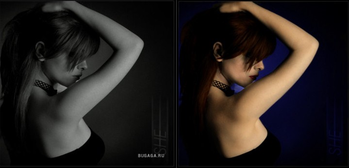 из черно белого в цвет