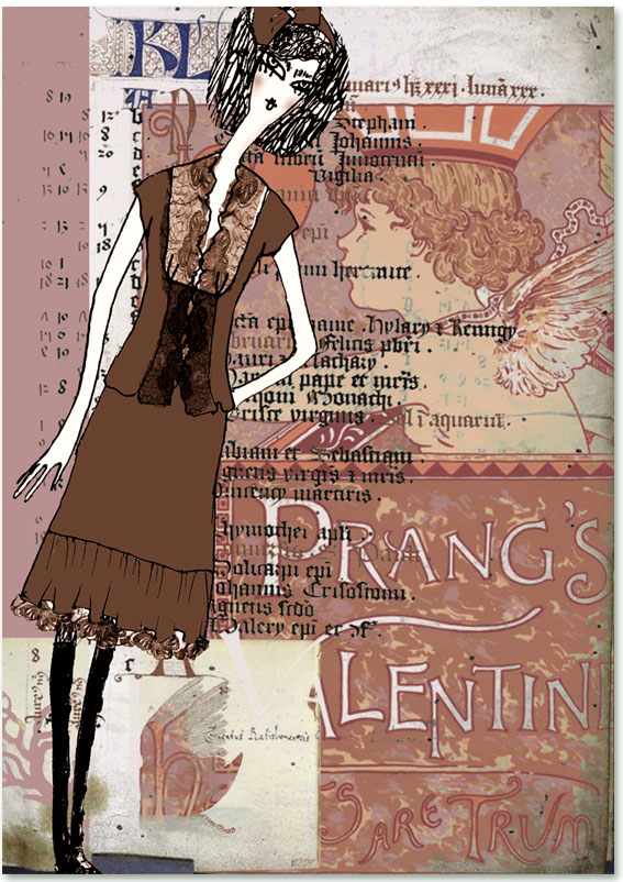 Эскиз к коллекции "Кукла для Бердслея"