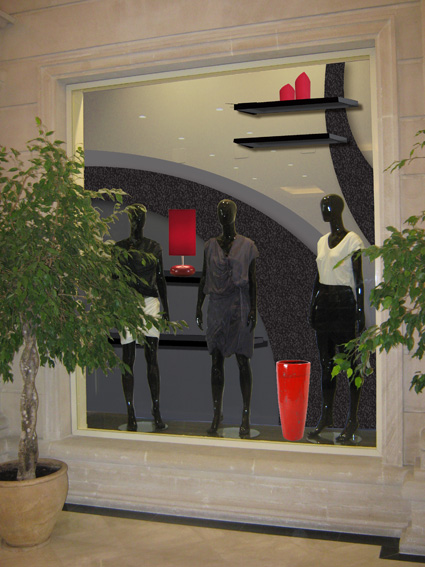 эскиз витрины магазина lux-класса