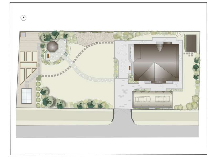 Ландшафтный дизайн участка, пос. Холмы