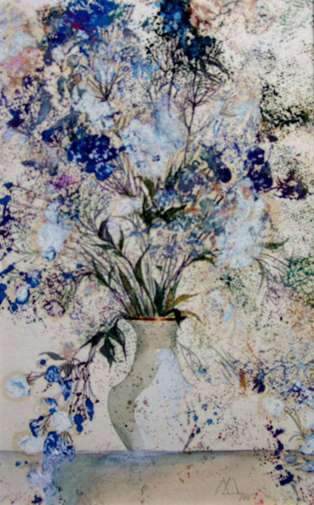 Полевой букет. монотипия