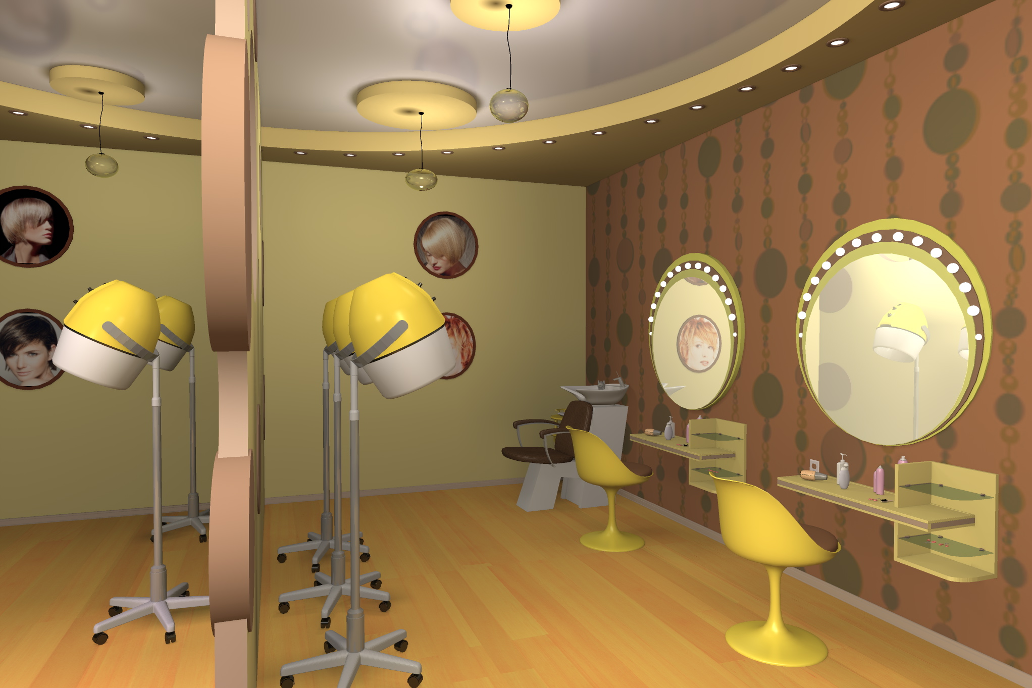 интерьер парикмахерской