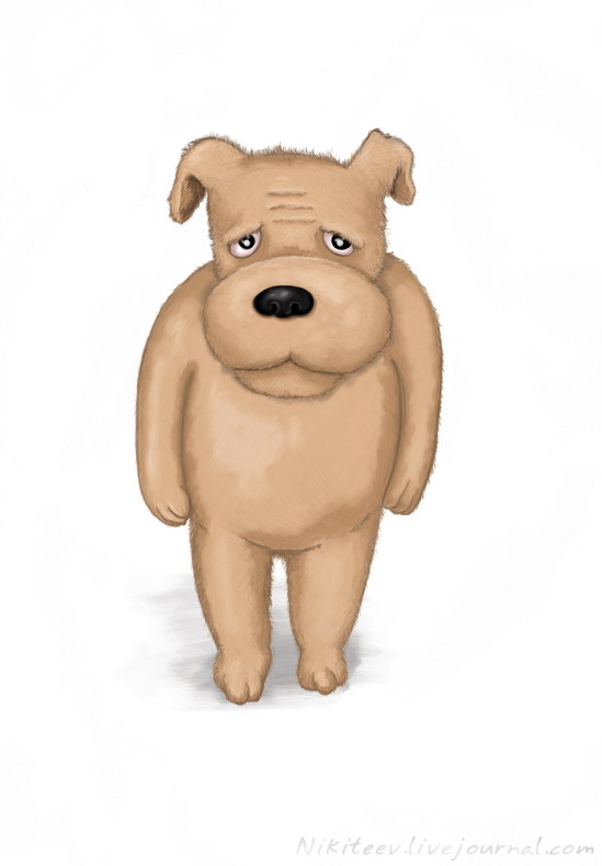 Грустный пёс