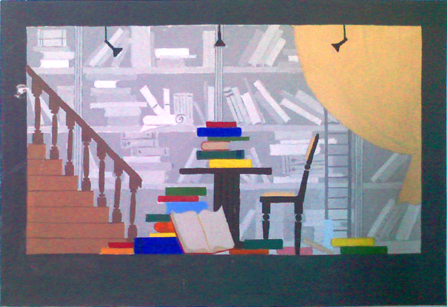 Эскиз к витрине книжного магазина