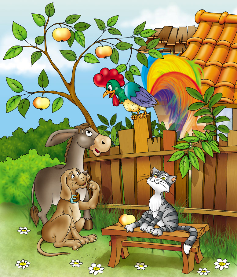 "бременские музыканты" иллюстрация