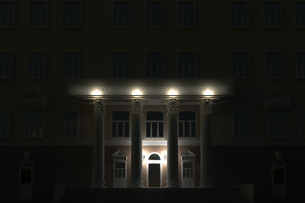 вариант подсветки фасада