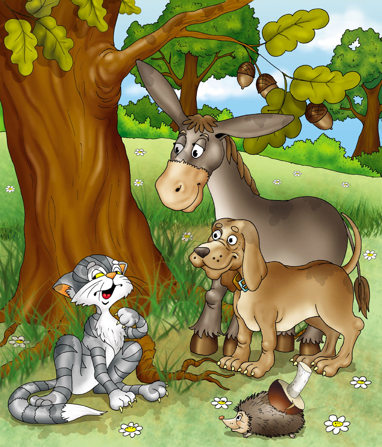 "бременские музыканты" иллюстрация